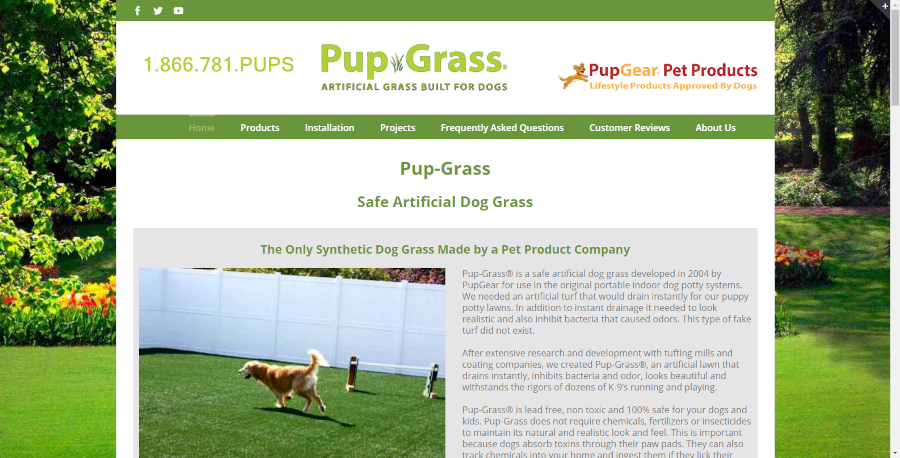 Pup-Grass Synthetic Grass Built for Dogs Pup-Grass Synthetic Grass Built for Dogs